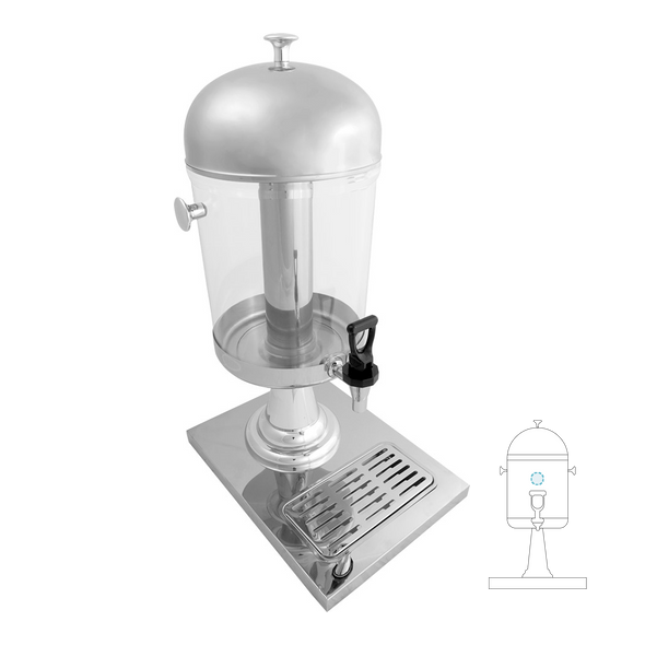 Stainless steel juice dispenser